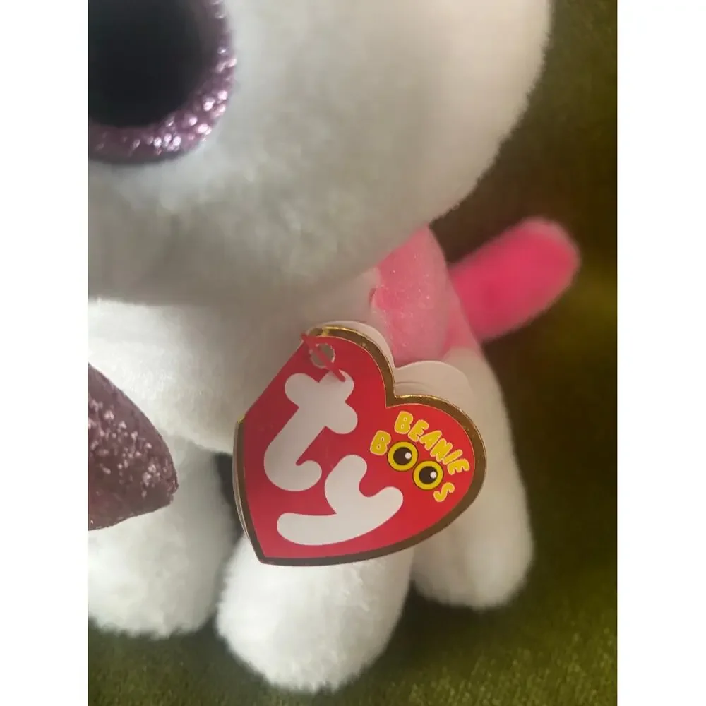 TY's Milena Plush from the Baby Boo's Collection,pink & white w/glitter, 5